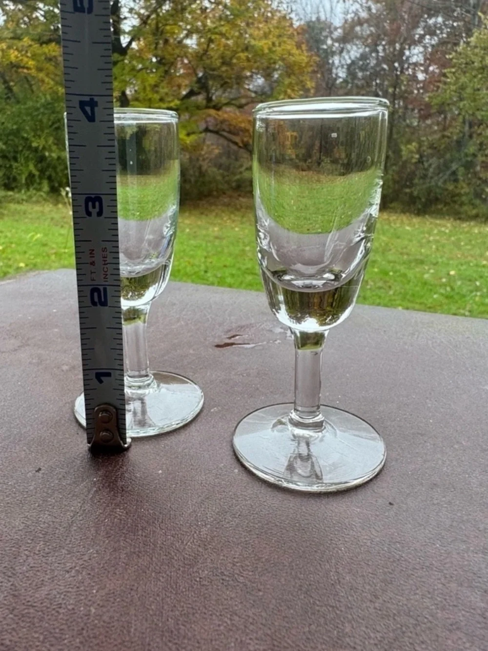 SET OF TWO VINTAGE CORDIAL GLASSES